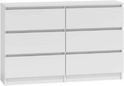 RRP £96.99 WHATSIZE ENTERPRISE – Moderna – Large Chest of Drawers – Contemporary 6 Drawer Tall
