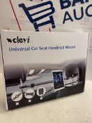 RRP £32.99 woleyi Car Headrest Tablet Holder for Phone and iPad, Car Mount Clamp for Tablets and