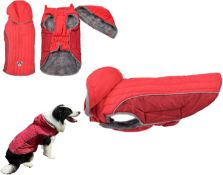 RRP £115 Set of 5 x Tineer Pet Dog Hoodie Coat Jacket with Removable Hat,Dog Hooded Apparel, XXL