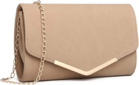 ISS Lulu Women Clutches Soft Suede Velvet Pu Evening Party Wedding Chain Bag Envelope Purse Cluth