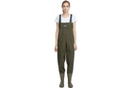 RRP £33.99 ENJOHOS Fishing Waders, 100% Waterproof Chest Waders with Boots for Men and Women, 41 EU