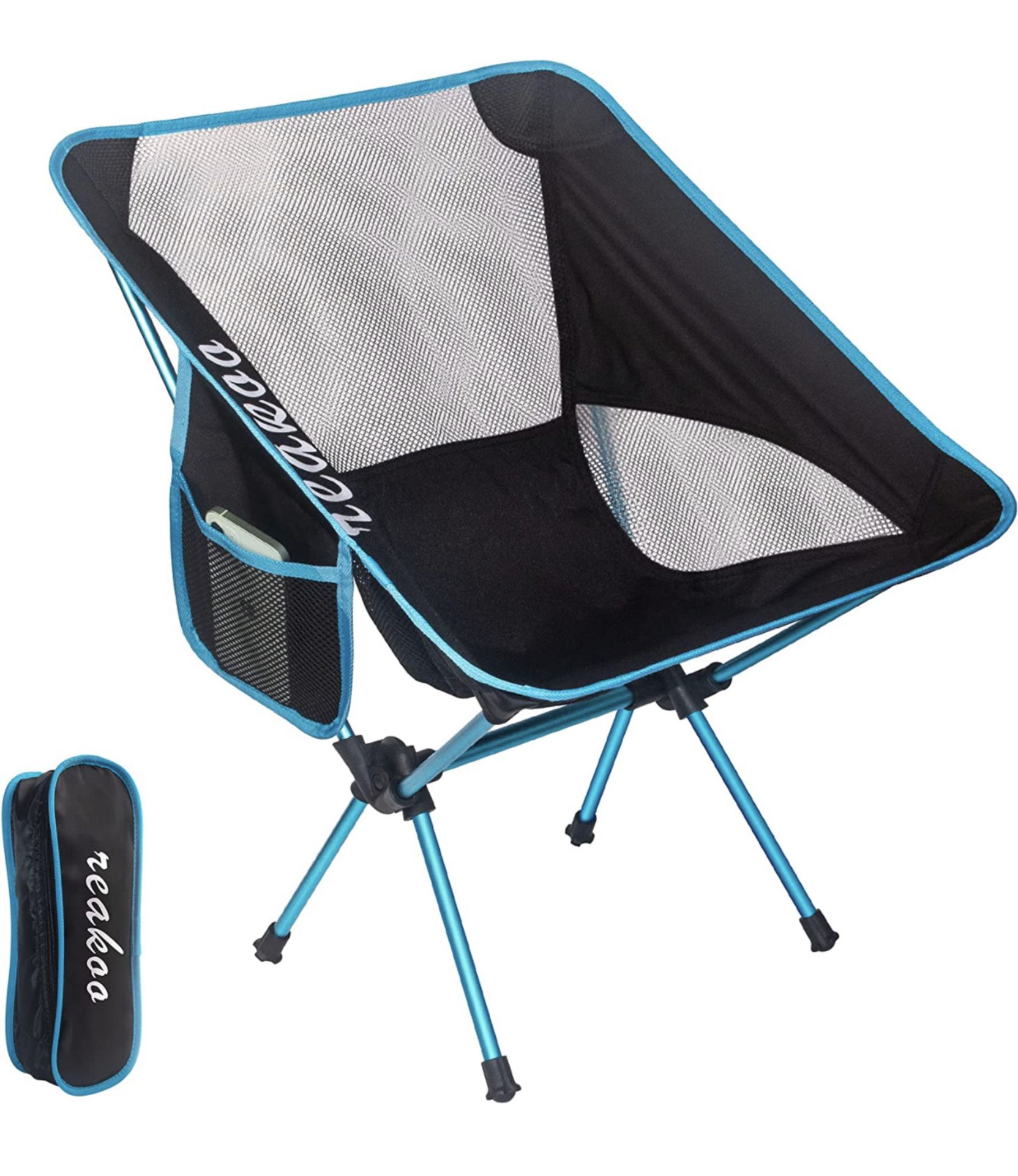 RRP £25.99 Reakoo Camping Chair, Lightweight Folding Camping Chair for Adults, Portable