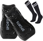 RRP £56 Set of 7 x Homo Trends Football Shin Pads, Soccer Shin Guards with Socks