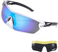 RRP £24.99 AcrossSea Polarized Sports Sunglasses Cycling Sun Glasses for Men Women with 3