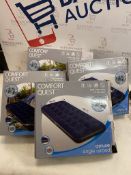 RRP £68 Set of 4 x Comfort Quest Single 449755 Inflatable Blow Up Camping Mattress Guest Air Bed