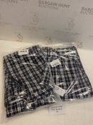 Set of 2 x Aseniza Men's Pyjama Shorts 100% Cotton Lounge Shorts Pj Bottoms w Pockets for Summer,