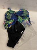 RRP £27.99 Sykooria Women's Swimsuit 2 Piece Bathing Suit Tummy Control Swimwear Set, XL