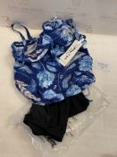 RRP £27.99 Sykooria Women's Swimsuit 2 Piece Bathing Suit Tummy Control Swimwear Set, M