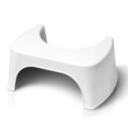 RRP £24.99 Well Care Toilet Stool for Adults - Bathroom Foot Step for Squatting - White Plastic