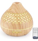 RRP £23.99 Zoeson 550ML Aromatherapy Essential Oil Diffuser Ultrasonic Humidifier