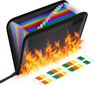 RRP £50 Set of 3 x ABC life Expanding File Folder Fireproof Document Bag Portable Fireproof