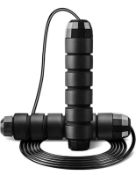RRP £30 Set of 5 x Fitness Skipping Rope Exercise Speed Rope - Black