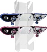 RRP £60 Set of 2 x ASMSW Skateboard Rack Display Storage Wall Mount 100% Clear Acrylic 1PC for