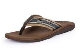 RRP £24.99 Sessomo&co Men's Orthopedic Sandals Anti-slip Stylish Beach Flip-flops, 46 EU