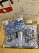 RRP £120 Set of 10 x BESDEL Women Deep V Lingerie Lace Babydoll Mini Bodysuit Sky Blue XL