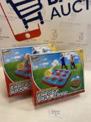 Set of 2 x KreativeKraft Inflatable Garden Game Doublre Sided Target Ball Game