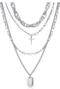 RRP £256 Set of 32 x Rocker Pendant Necklace Long Chain Necklace Choker for Women