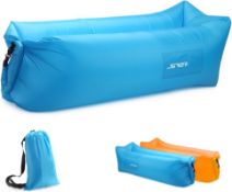 JSVER Inflatable Air Lounger Sofa with Portable Package for Travel, Camping, Hiking, Swimming Pool