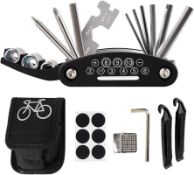 Set of 2 x Feliciay Bike Repair Tool Kit, Puncture Repair Kit, Mountain Bike Accessories, Bike Multi