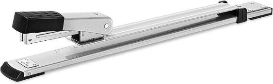 RRP £39 Set of 3 x Long Reach Stapler, 25 Sheet Capacity, Long Arm Standard Staplers for Newspaper