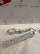 Dewenwils 4 Way Surge Protected Extension Lead with Individual Switches 5M Cable