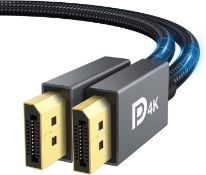 RRP £45 Set of 5 x VESA Certified DisplayPort Cable, iVANKY DP to DP Cable 144Hz/2M, Support 3D,