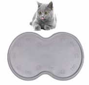 RRP £90 Set of 10 x Aoweika Cat Food Mat, FDA Grade Silicone Pet Food Mat, Dog Food Mat for 2 Bowls,