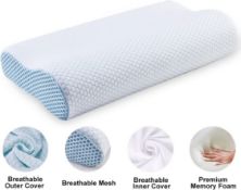 RRP £29.99 Ecosafeter Contour Memory Foam Pillow- Cervical Orthopedic Deep Sleep Neck Pillow