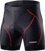 RRP £69 Set of 3 x Souke Sports Men's Cycling Underwear 4D Padded Breathable Bike Undershort Anti-