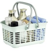 RRP £24 Set of 2 x Alink Plastic Shower Caddy Basket with Handle Portable Mesh Storage Organiser