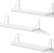RRP £54 Set of 2 x SRIWATANA Large Floating Shelves for Wall Shelf Set of 3 with 43.5cm Length,