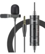 Boya BY-M1S Professional Lavalier Lapel Microphone Omnidirectional Condenser Mic for iPhone