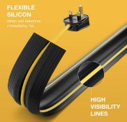 RRP £19.99 Deeba UK Floor Cable Cover Protector Heavy Duty Wire Cover with Non-Slip Base, 2M