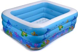 Paddling Pool for Kids,150CM Large Inflatable Swimming Pool for Kids