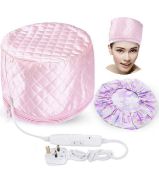 Set of 2 x Hair Cap Treatment Steamer for Deep Conditioning Thermal Hot Head Hair Spa