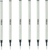 RRP £140 Collection of 20 x Rollerball Pen Refills, Roller Ball Fine Point 6-Packs German Ink Refill