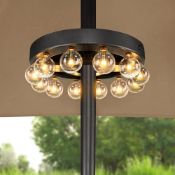 Parasol Lights Battery Powered, Patio Umbrella Lights Wireless with Remote Control, LED Parasol Pole