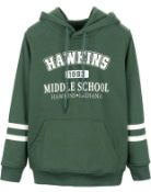 RRP £26.99 Simyjoy Unisex Hawkins Middle School Hoodie Hawkins Long Sleeve Jumper, Large