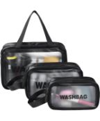 Collection of Clear Travel Toiletry Bags Waterproof Clear Cosmetic Bags
