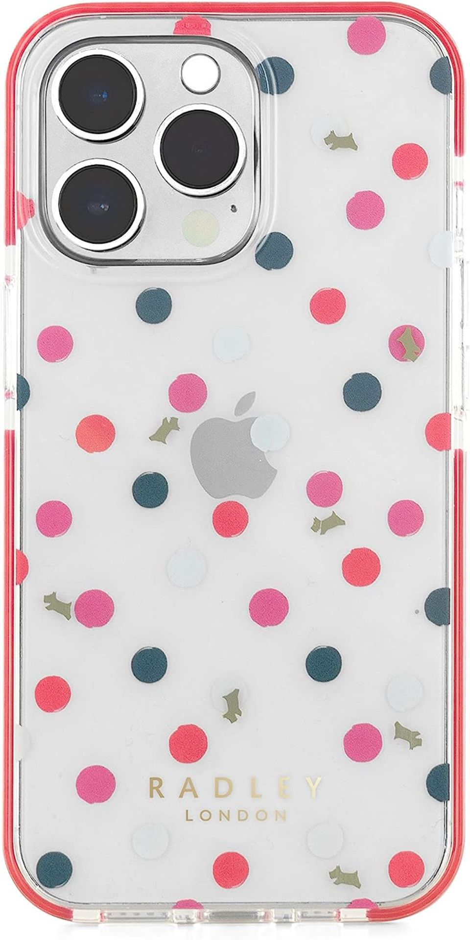 RRP £30 RADLEY Clear Bumper Case for iPhone 12/12 Pro - Evergreen Print/Red Bumpers