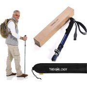 RRP £34 Set of 2 x Trekology Hiking Stick Walking Poles Trekz SE Foldable Trekking Poles
