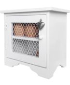 White Egg Cabinet with Elegant Silver Heart