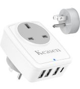 Approximate RRP £70 Collection of UK to EU Plug adapters and UK To US Plug Adapters