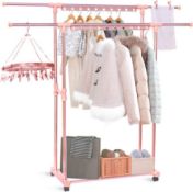 RRP £59.99 Inmorven Heavy Duty Clothes Stand Made of High-Quality Reinforced Aluminium Alloy