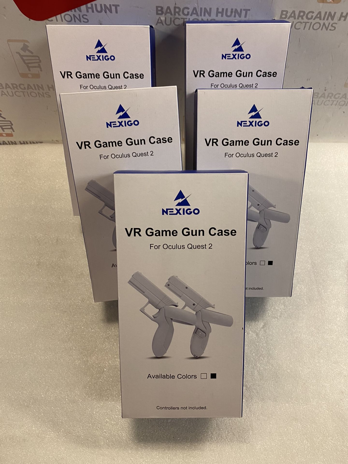 RRP £90 Set of 5 x Nexigo VR Pistol Grip for Oculus Quest 2 Controllers Game Gun Accessories