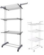 Hygrad Clothes Airer 3-Tier Foldable Laundry Drying Clothes Rack RRP £24.99