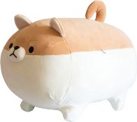 RRP £17.99 Aliangting 50cm Stuffed Animal Shiba Inu Plush Pillow,Cute Soft Corgi Dog Pillow