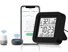 RRP £24.99 Panamalar 3-In-1 Smart WiFi IR Remote Control with Hygrometer Thermometer Monitor Sensor