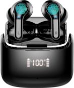 RRP £25.99 Wireless Earbuds, Bluetooth 5.3 Headphones with 4 ENC Mic, In Ear 40H Deep Bass Noise