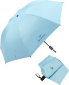 RRP £17.99 Tinyuet Umbrella, 38 Inch Folding Umbrella-Blue